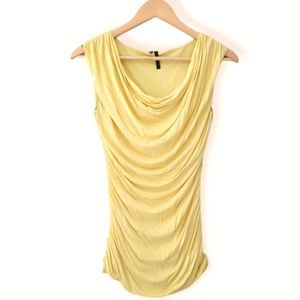 🌹 2/$15 Maurices Ruched Pastel Yellow Blouse Slee